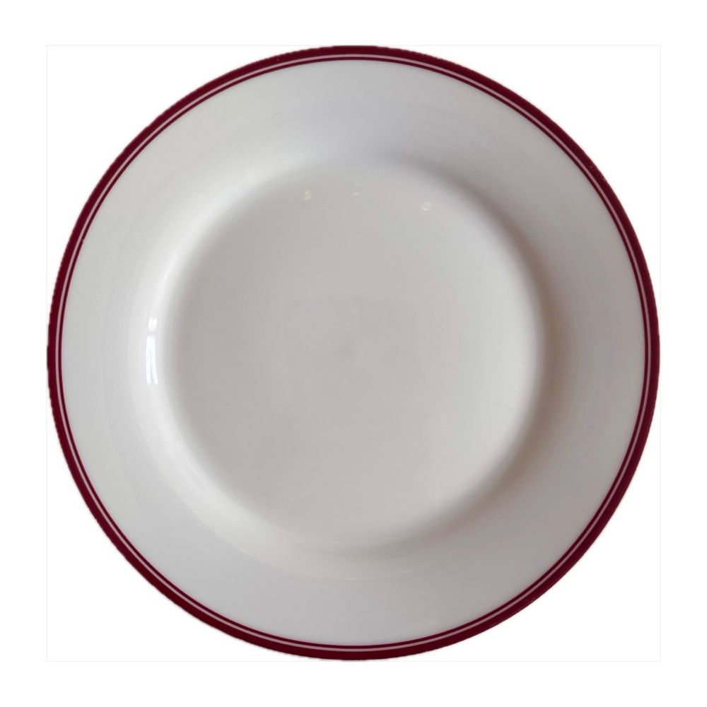 BOGO Williams Sonoma Dinner Plates with Red Trim